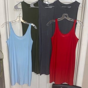 (6) No Boundaries Tank Tops in Red, Blue, Green, Yellow and Gray